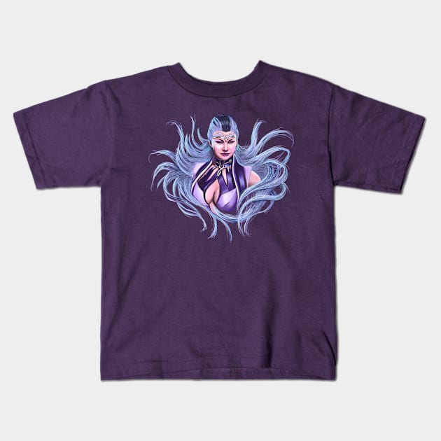 Purple Sindel Kids T-Shirt by xzaclee16